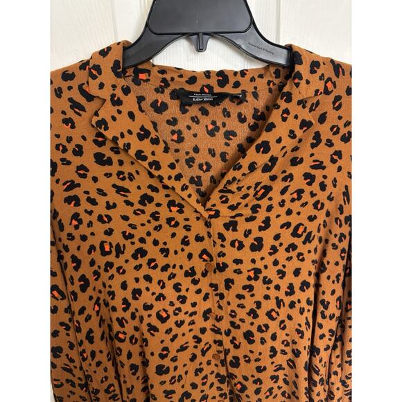 & Other Stories Leopard Print Blouse Top Size 6 Animal Print Mob Wife Classic - Picture 5 of 7